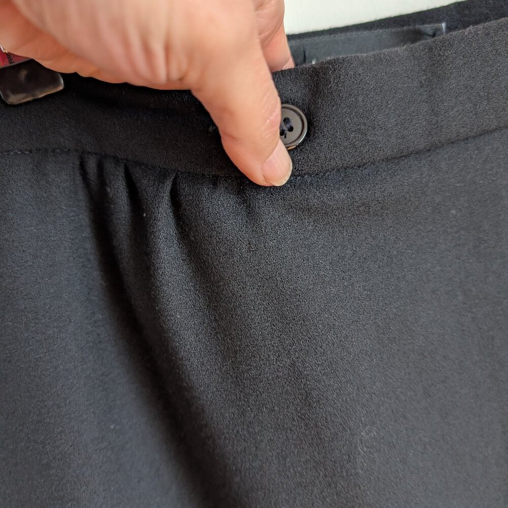 VTG Adolfo Sport wool crepe black skirt - Picture 8 of 17